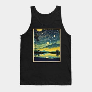 Parana Brazil Starry Night Vintage Tourism Travel Poster Art Tank Top